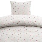 Borganäs Påslakanset 150x210 cm Hjärtrud (Beige)
