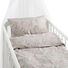 Borganäs Påslakanset Spjälsäng Floret (Sand)