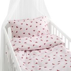 Borganäs Påslakanset Spjälsäng Hjärtrud (Rosa)