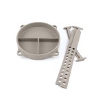 Buffo Baby Barntallrik med sugpropp och spännband (Khaki)