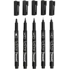 Creativ Company Permanenta tuschpennor 5 st (Svart)