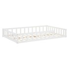 Homestyle Golvsäng 120x200 cm med skyddskanter (Vit)