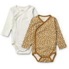 Liewood Hali Långärmad Body 2-pack (Mini leo/Golden caramel mix)