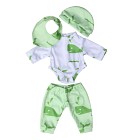 Lillan & Friends Body, byxor, keps 28-35 cm (Grön)