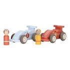 Little Dutch Drag-racerbil med trädocka 2-pack (Blå/Röd)