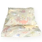 Majvillan Påslakanset 150x210 cm Dinosaur Vibes (Green)