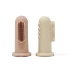 Mushie Fingertandborste 2-pack (Shifting Sand/Blush)