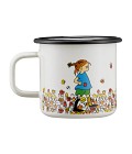 Muurla Mugg Emalj 3,7 dl Be More Pippi (Vit)
