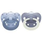 NUK First Choice Classic Day & Night Silikonnapp 18-36m (Blue)