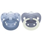 NUK First Choice Classic Day & Night Silikonnapp 6-18m (Blue)