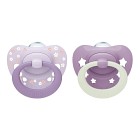 NUK First Choice Classic Day & Night Silikonnapp 6-18m (Purple)