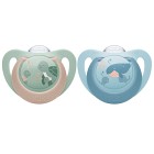NUK First Choice Silikonnapp 18-36m 2-pack (Turtle/Whale)