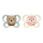 NUK Perfect Match Air Silikonnapp 0-2m 2-pack (Fox/Bear)
