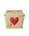 Rice Förvaringskorg med handtag S (Heart)
