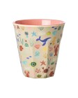 Rice Mugg Melamin M (Coral Ocean Print)