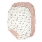 Sebra Skötbäddsöverdrag Muslin 2-pack (Powder Rose)