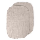 Sebra Skötbäddsöverdrag Muslin 2-pack (Beige)