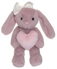 Teddykompaniet Tyra Kanin med hjärta 20 cm (Dimrosa)