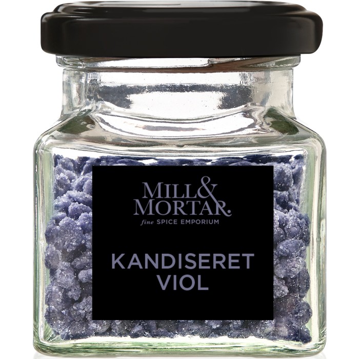 Mill & Mortar Kanderade Violbitar – sockrade blommor för bakverk