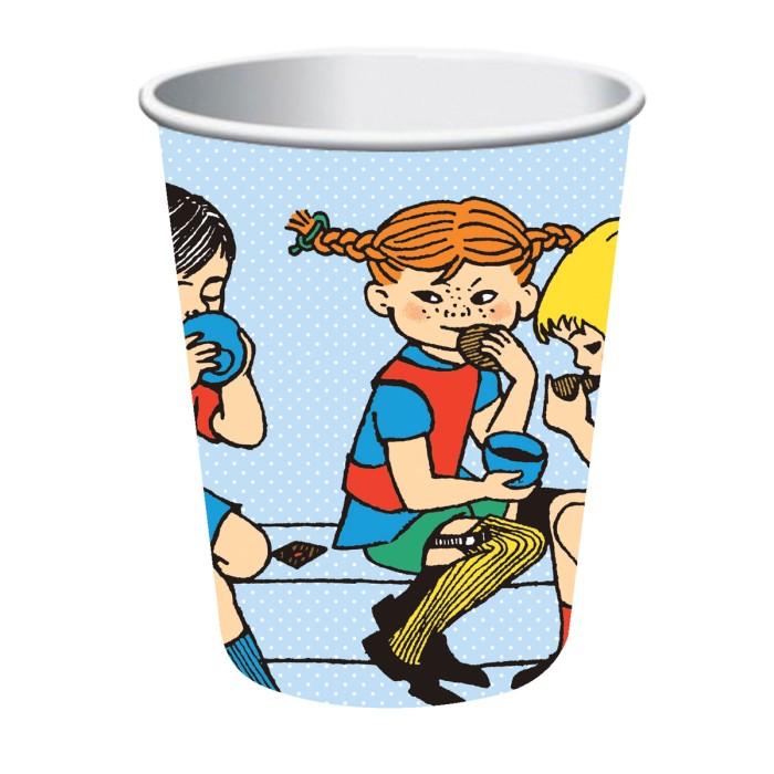 pippi långstrump pappersmuggar 8- pack main image 0
