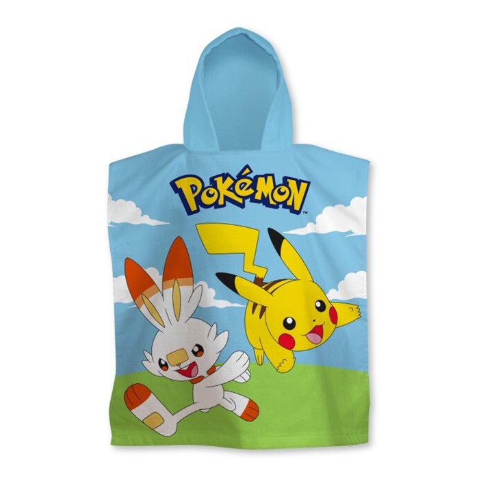 Pokémon Badponcho Blå – snabbtorkande badponchor för barn